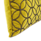 Cushion BELLUS 35x50 Mustard Yellow Velvet with Beads
