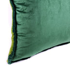 BELLUS 45x45 Velvet Cushion in 2 Shades of Green with Fringe