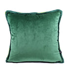 BELLUS 45x45 Velvet Cushion in 2 Shades of Green with Fringe