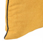 Almofada BELLUS 45x45 Veludo Amarelo Mostarda com Vivo Preto
