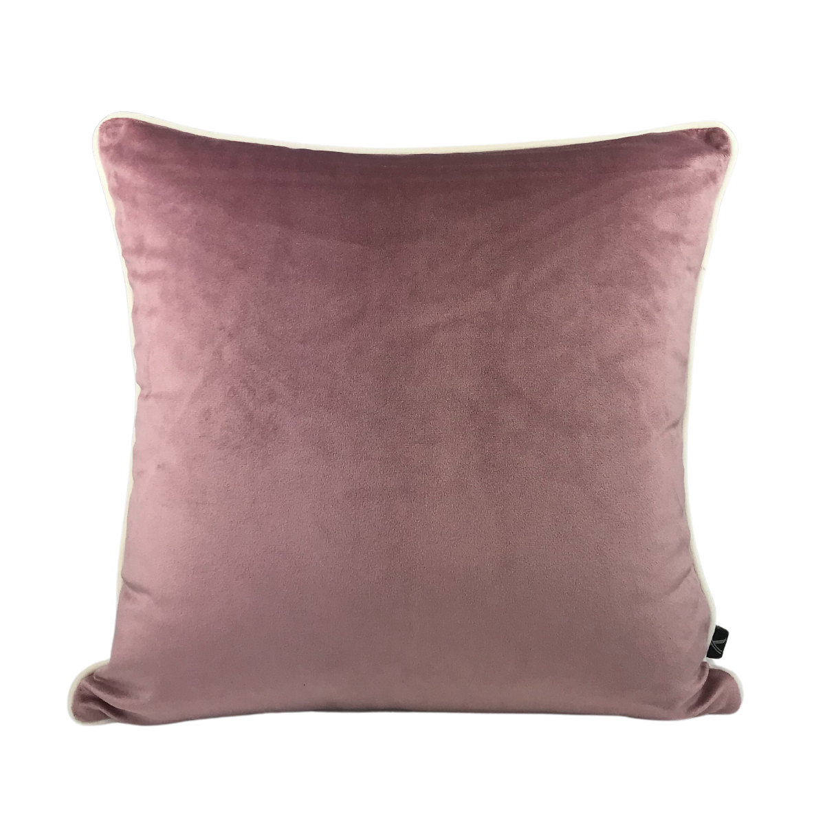 Almofada BELLUS 45x45 Veludo Rosa com vivo Bege Natural