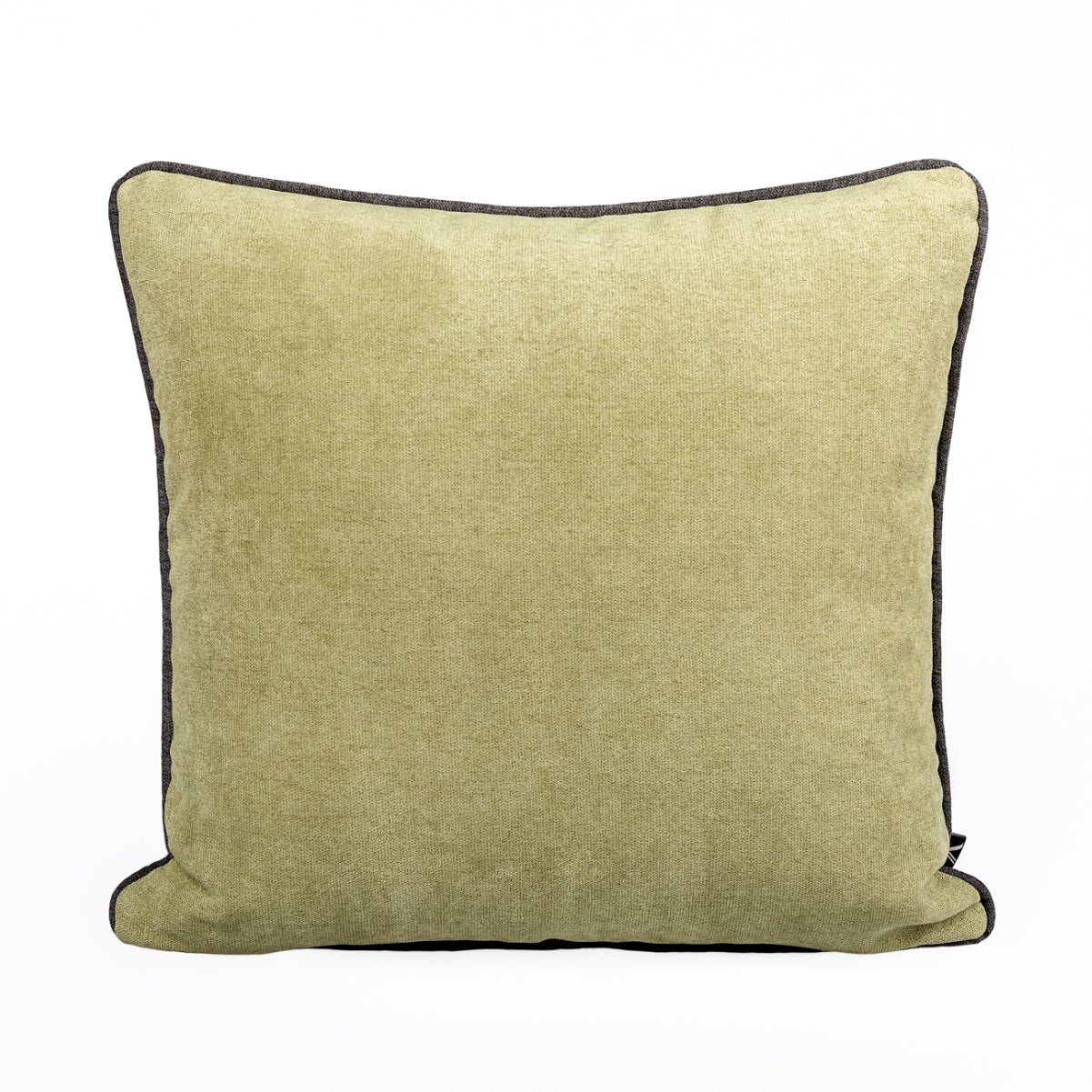 Almofada BELLUS 45x45 Veludo Verde Musgo com Vivo Preto