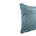 Cushion BELLUS 50x50 in petrol blue velvet with piping