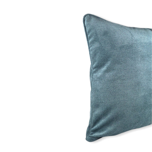 Cushion BELLUS 50x50 in petrol blue velvet with piping
