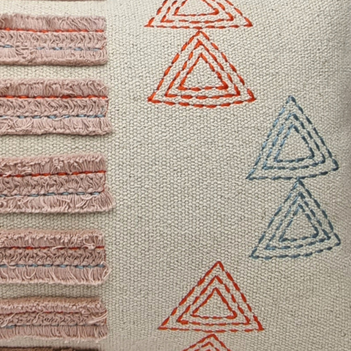 DINJA Cushion 35x45 Natural Pink and Charms