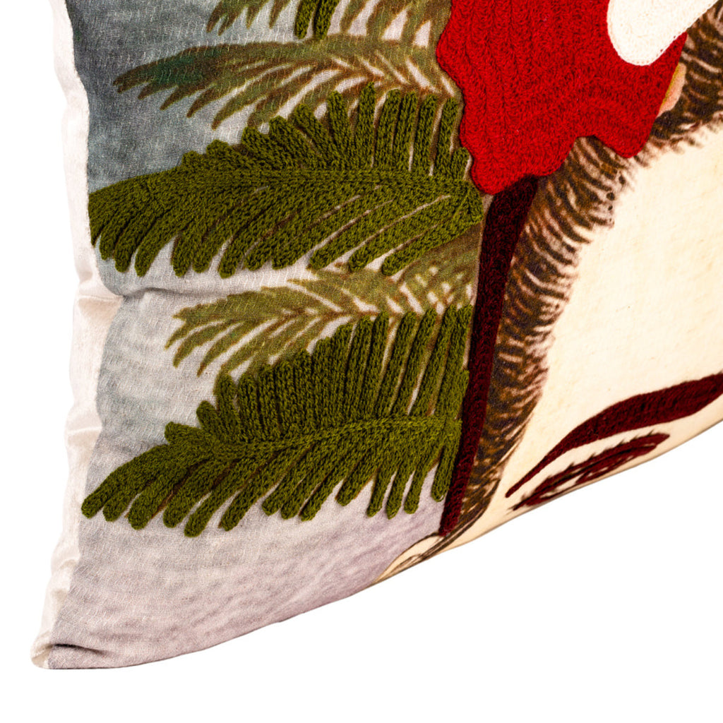 DINJA 37x65 Frida Kahlo Cushion with Embroidered Leaves