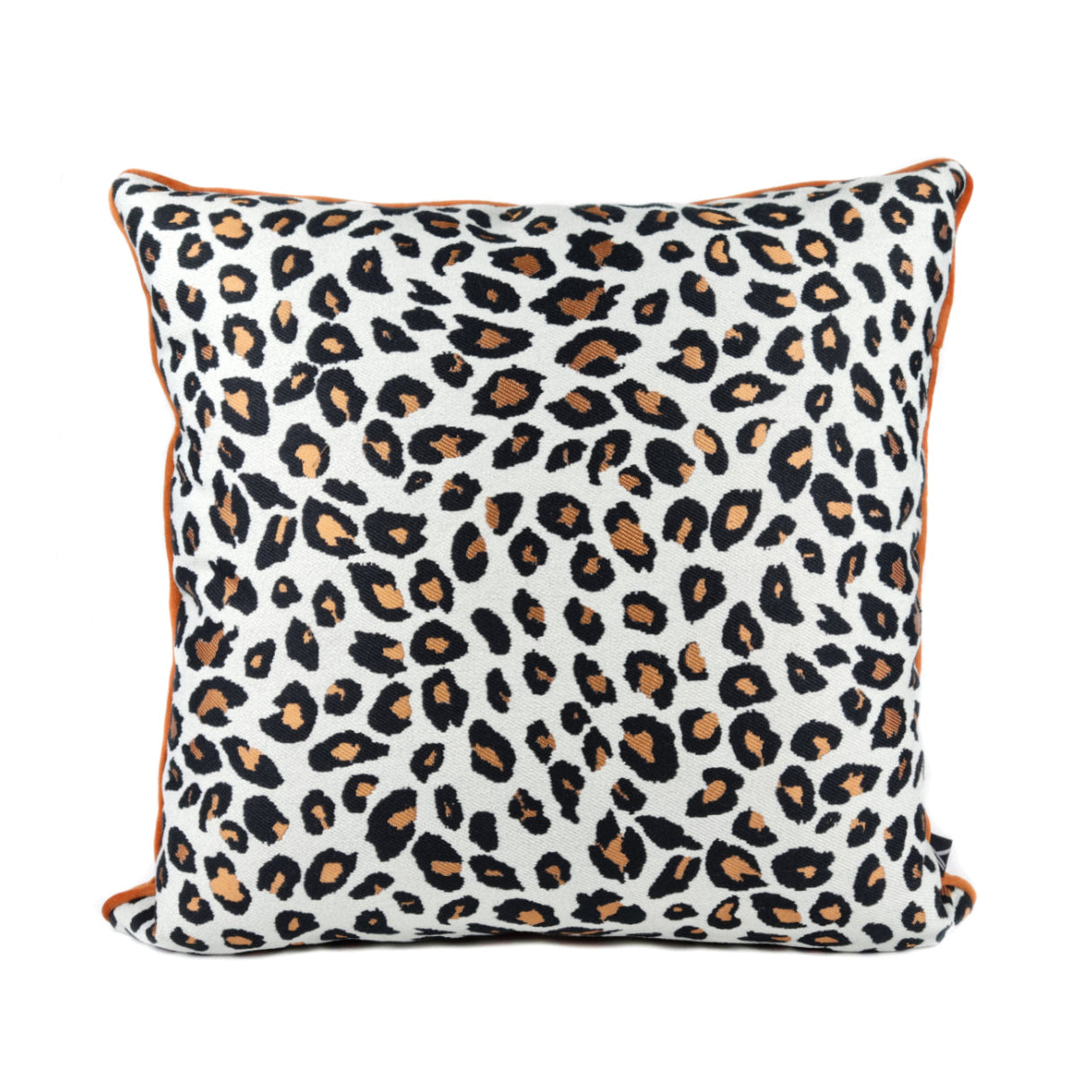 Almofada DINJA 45x45 Leopardo com verso Veludo Laranja