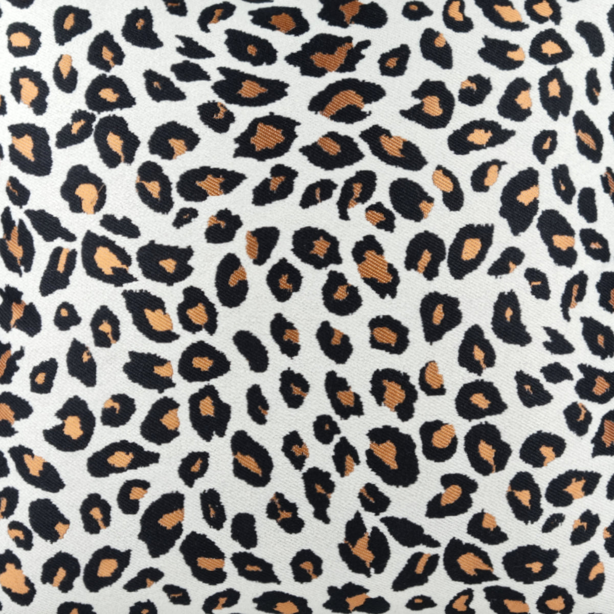 DINJA 45x45 Leopard Print Cushion with Orange Velvet Back