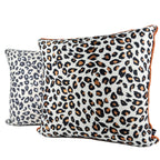 Cushion DINJA 45x45 Leopard Print with Orange Velvet Back