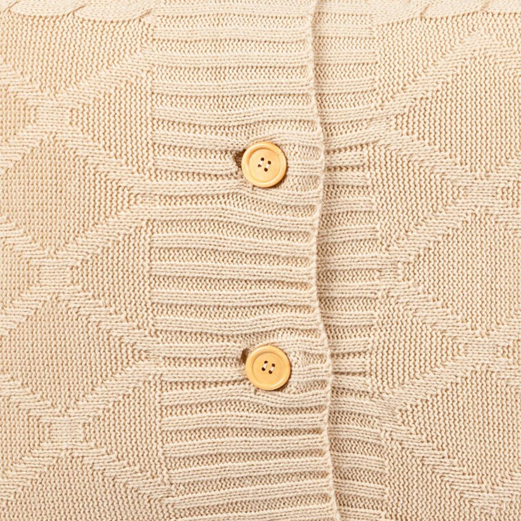 Almofada DINJA 45x45 Malha Bege - KUXIN // Home Fashion