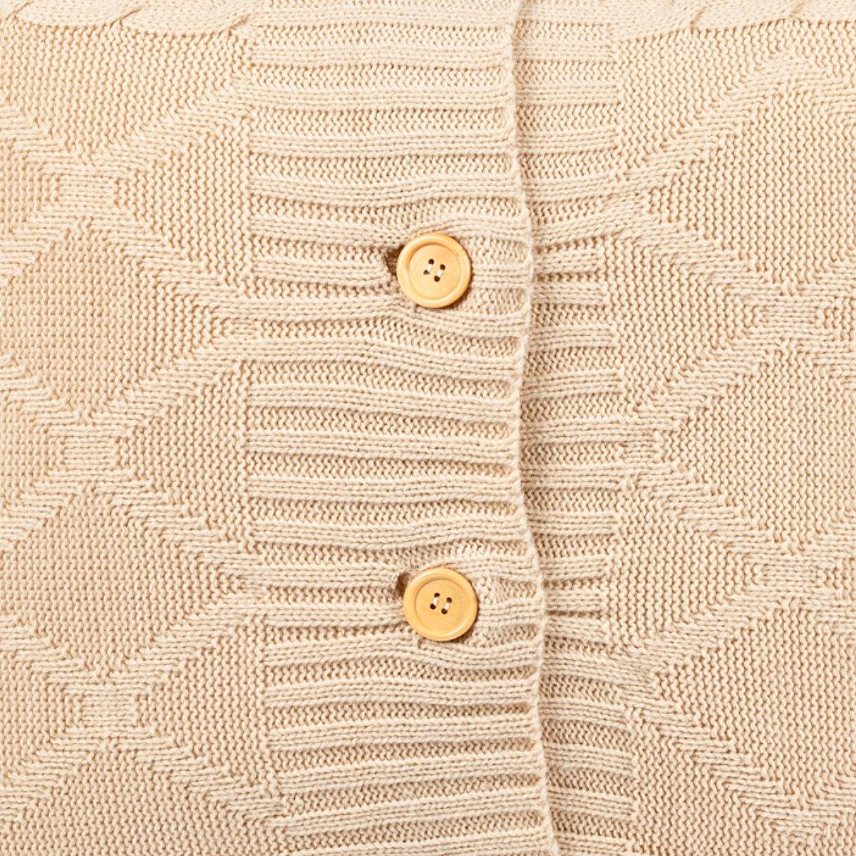 Almofada DINJA 45x45 Malha Bege - KUXIN // Home Fashion