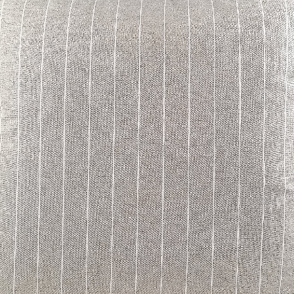 Almofada DINJA 50x50 Linho Bege com risca Cru e rebordo