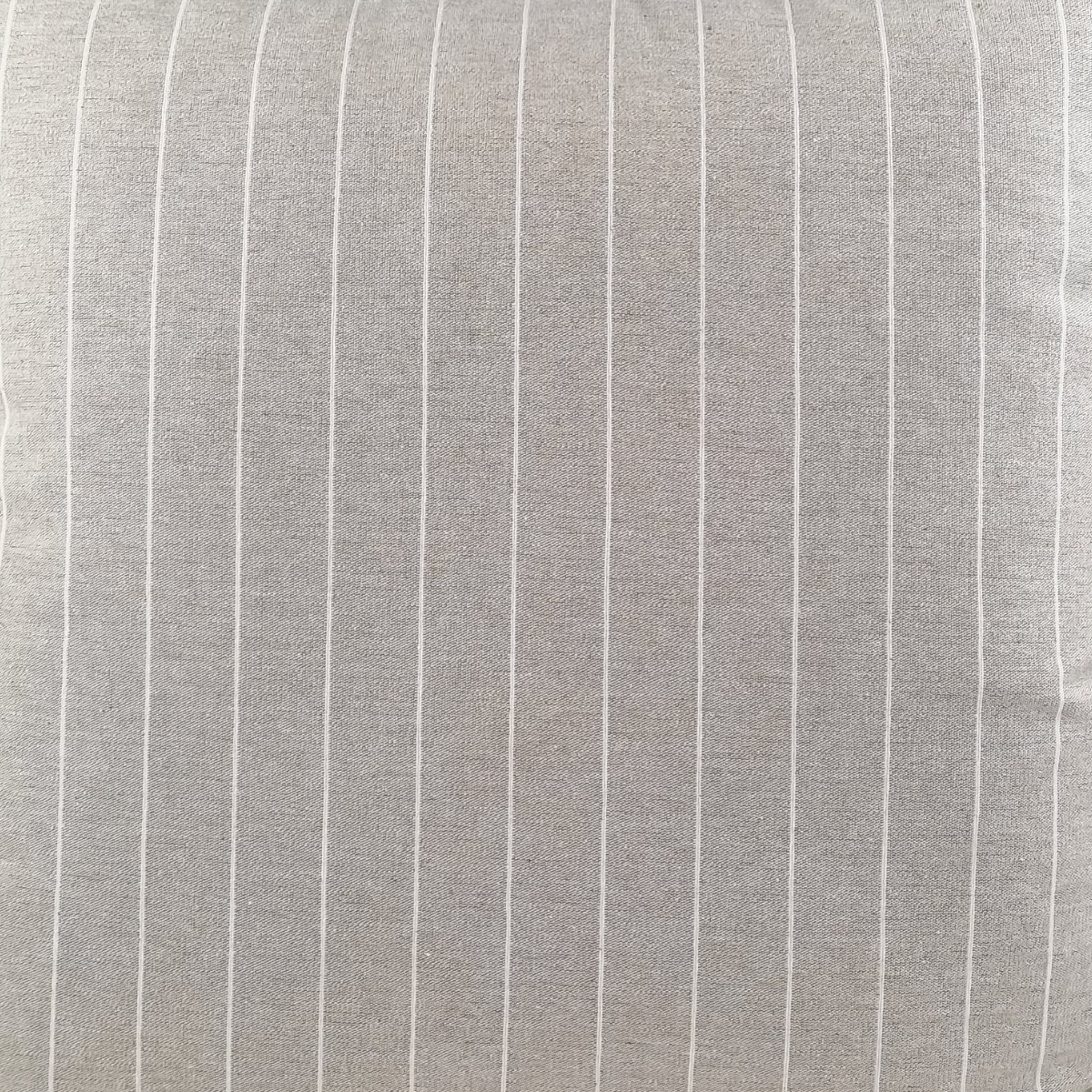 Almofada DINJA 50x50 Linho Bege com risca Cru e rebordo