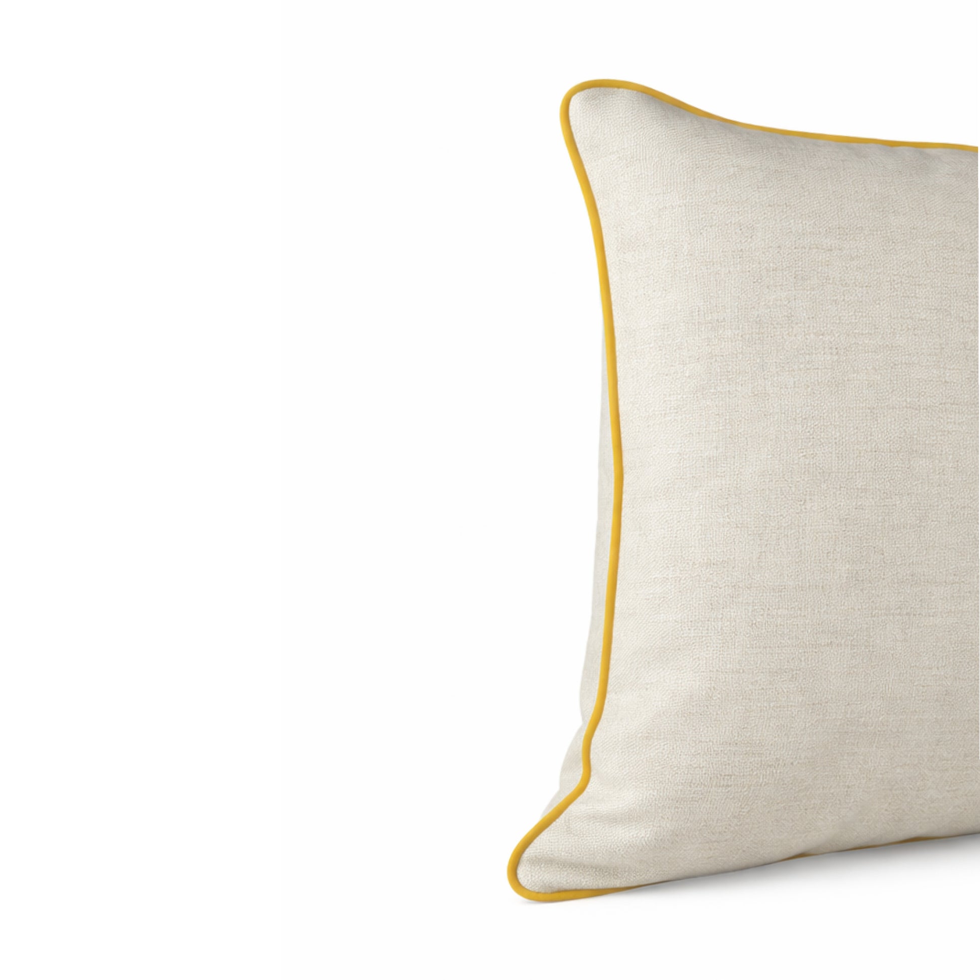 Almofada DINJA 50x50 Linho com vivo Amarelo