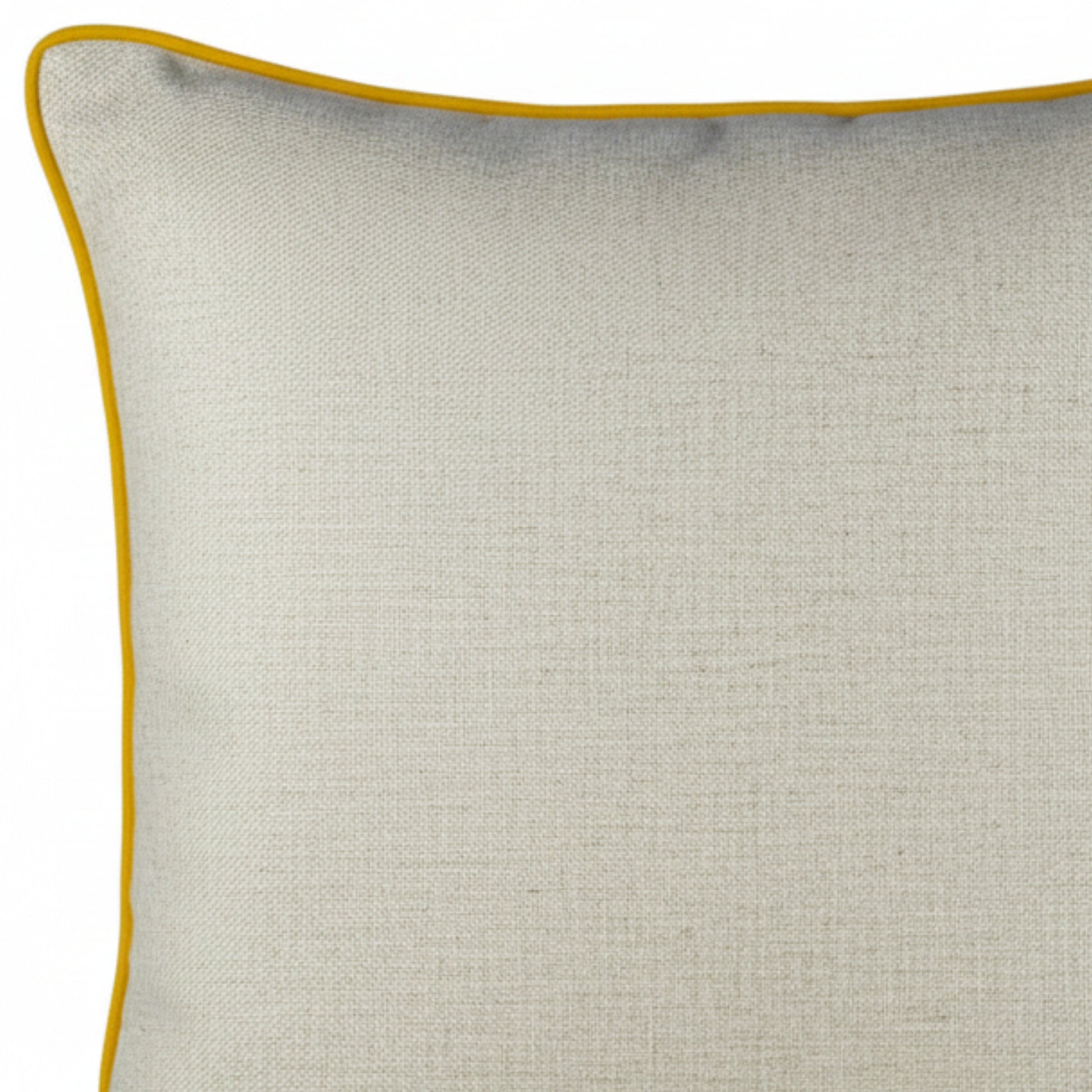 Almofada DINJA 50x50 Linho com vivo Amarelo