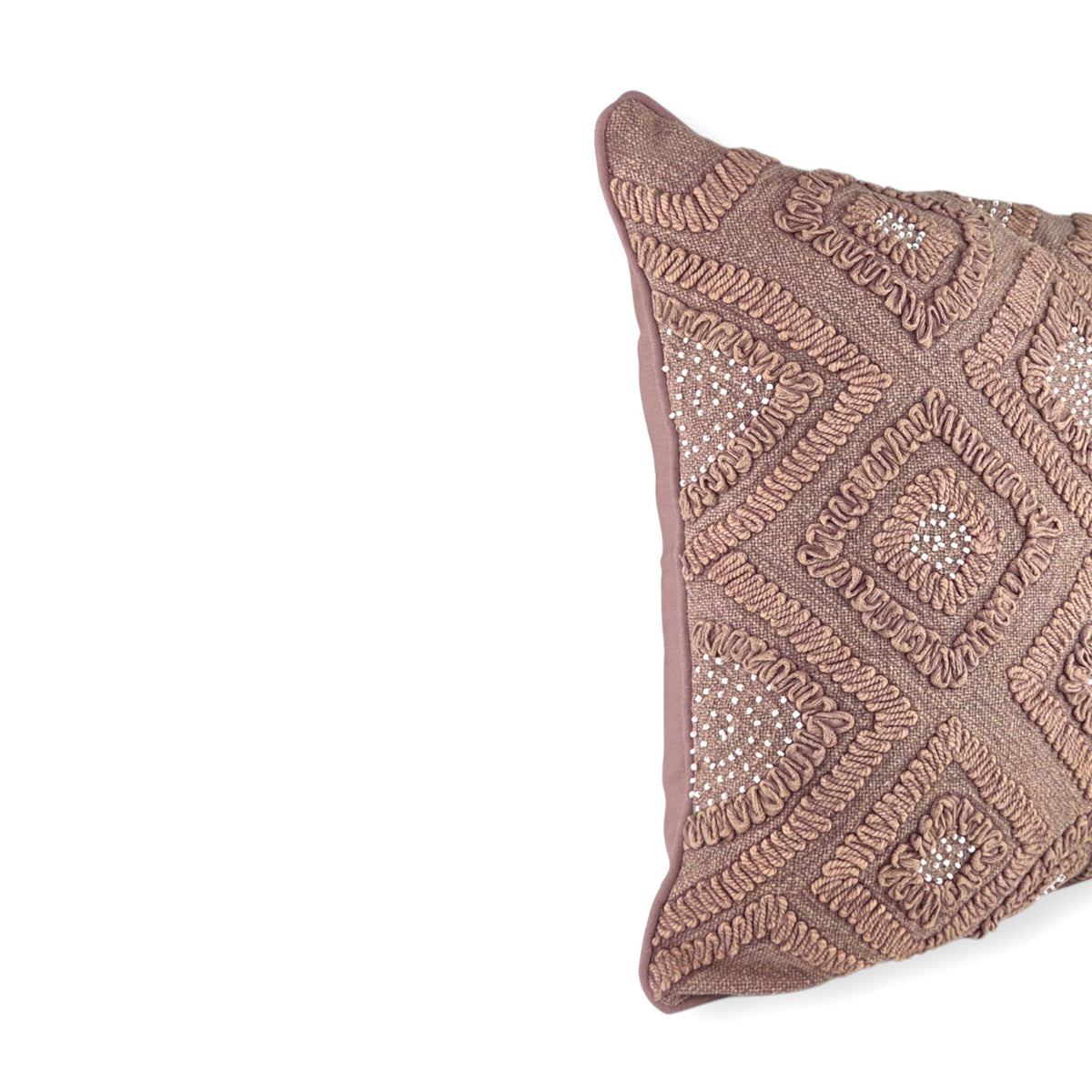 Cushion DINJA 50x50 Linen with Orange Trim