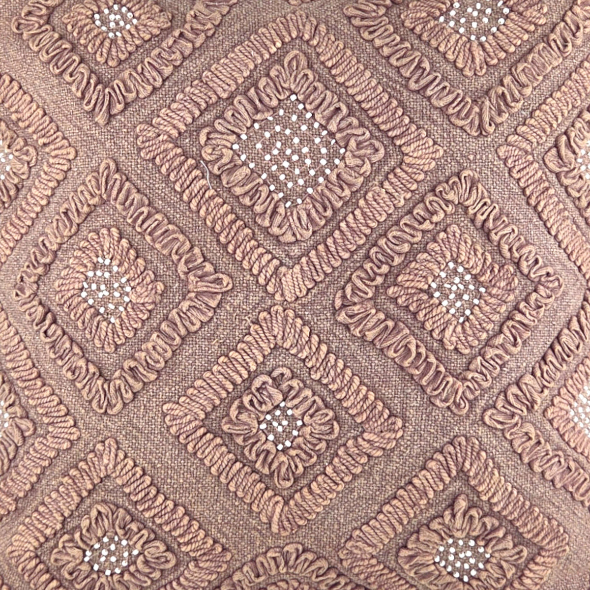 Cushion DINJA 50x50 Linen with Orange Trim