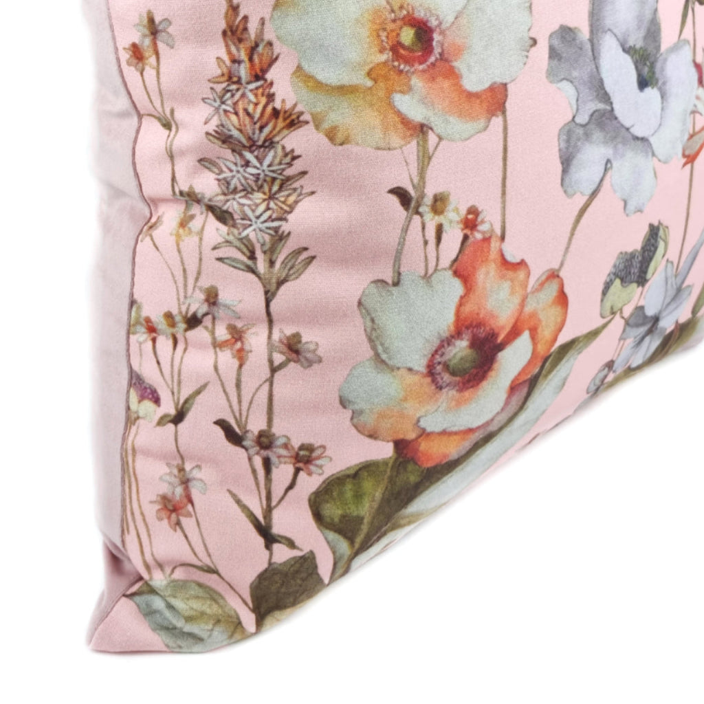 FJURI 45x45 Floral Cushion with Peach Pink Background