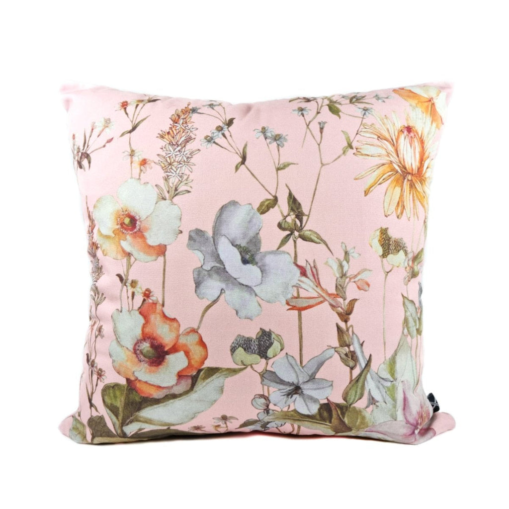 FJURI 45x45 Floral Cushion with Peach Pink Background