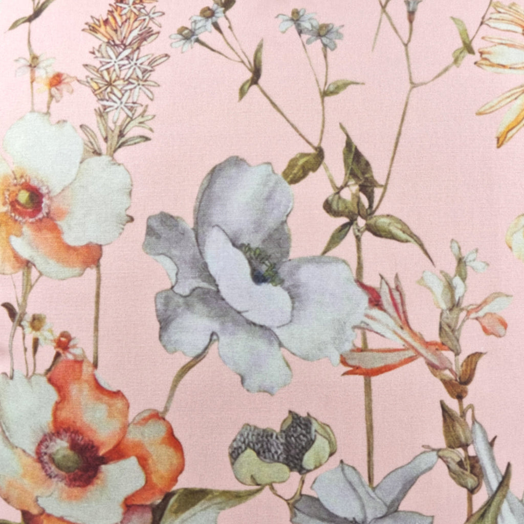 FJURI 45x45 Floral Cushion with Peach Pink Background