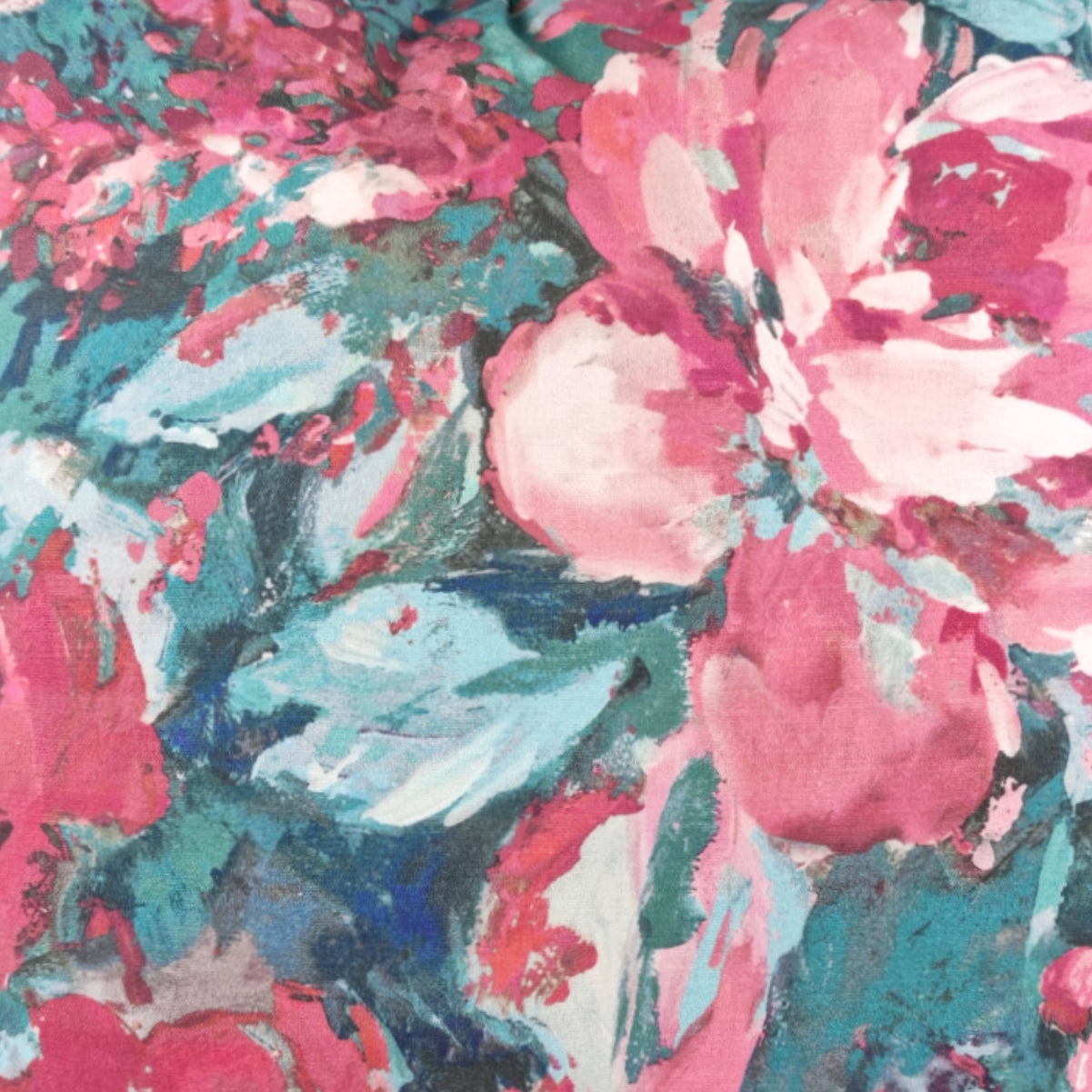 Almofada FJURI 45x45 Flores Rosas com Franja