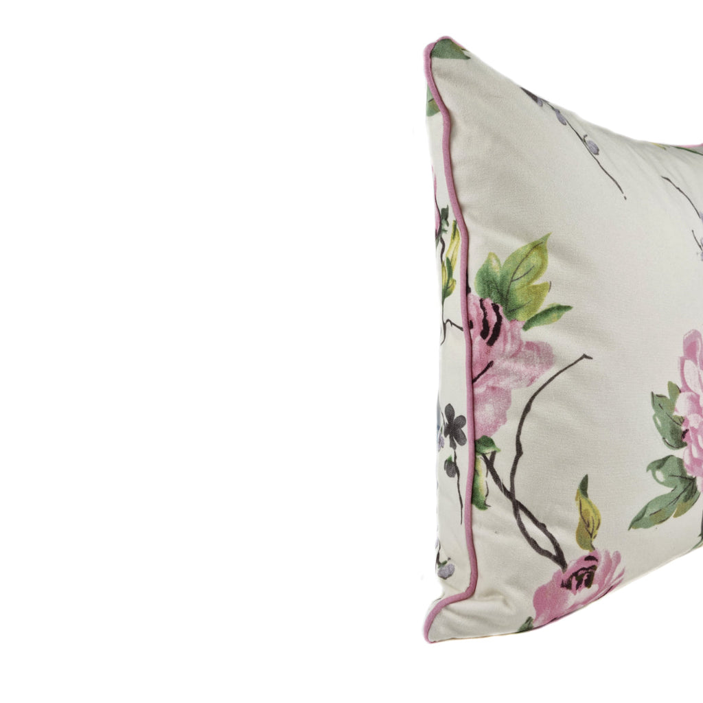 Almofada FJURI 45x45 Flores com vivo Rosa