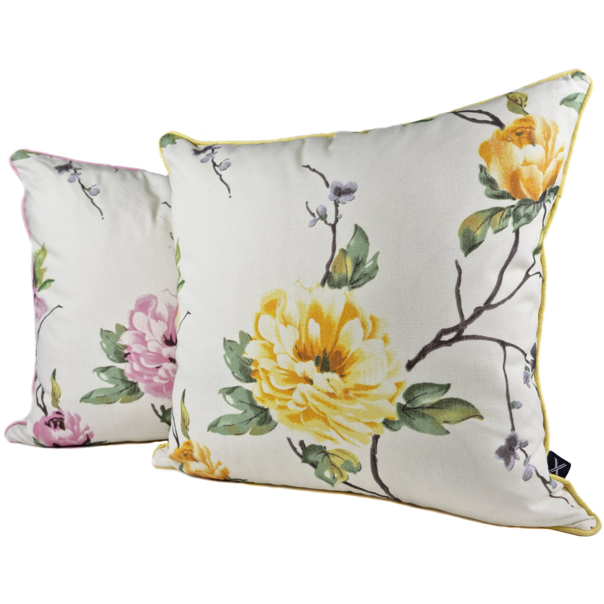Almofada FJURI 45x45 Flores com vivo Rosa
