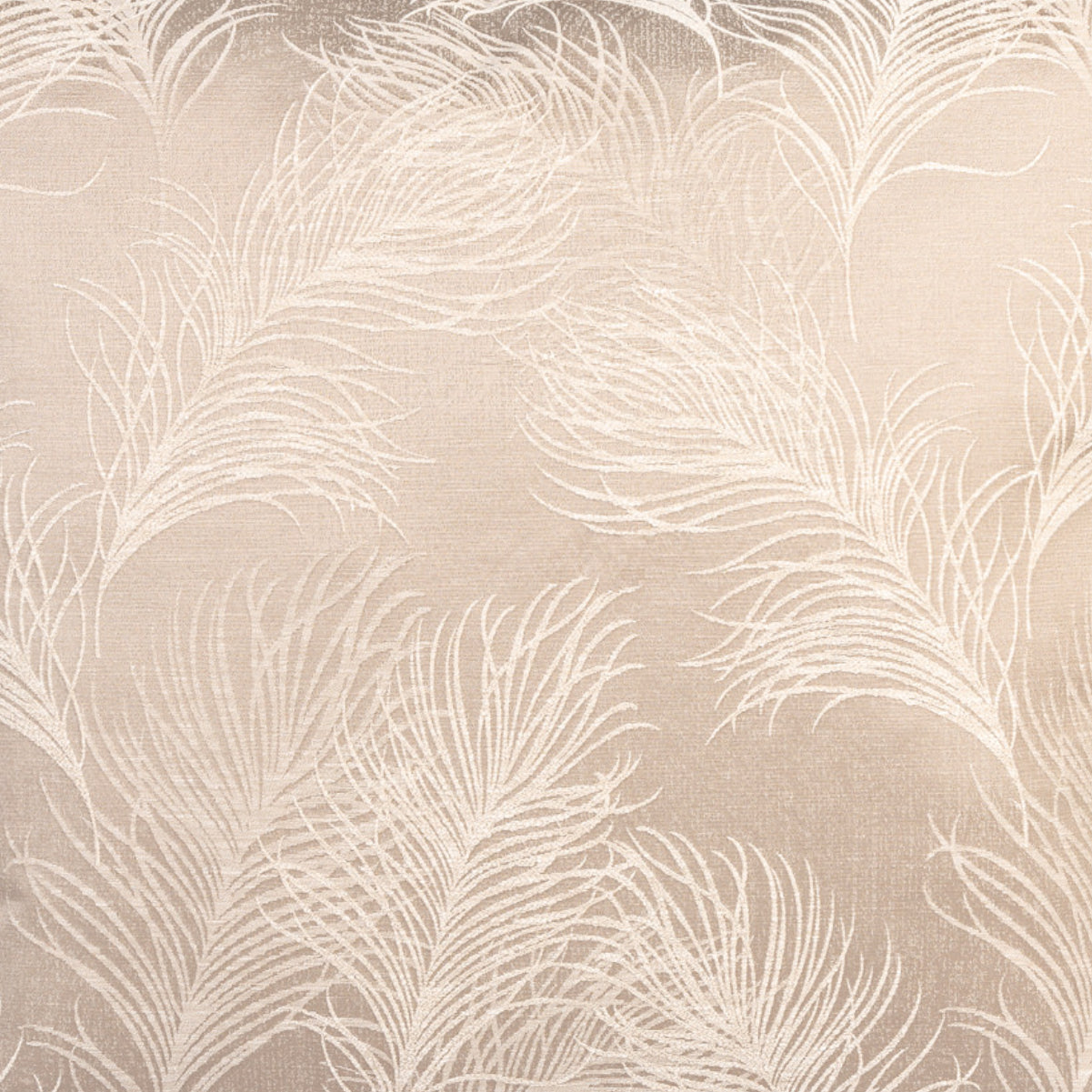 Almofada FJURI 55x55 Acetinada Folhas Bege