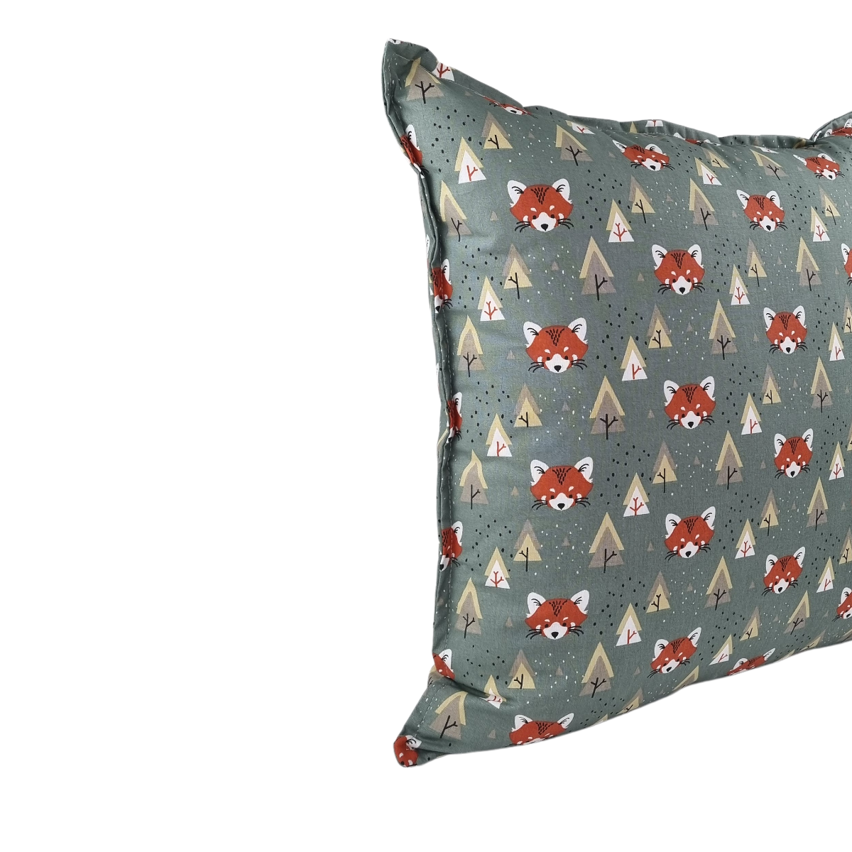 GIBBI Cushion 45x45 Green with Fox and Trees