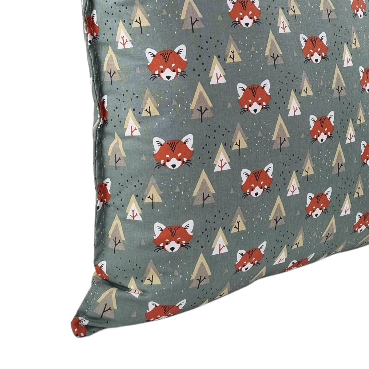 Almofada GIBBI 45x45 Verde com Raposa e Árvores