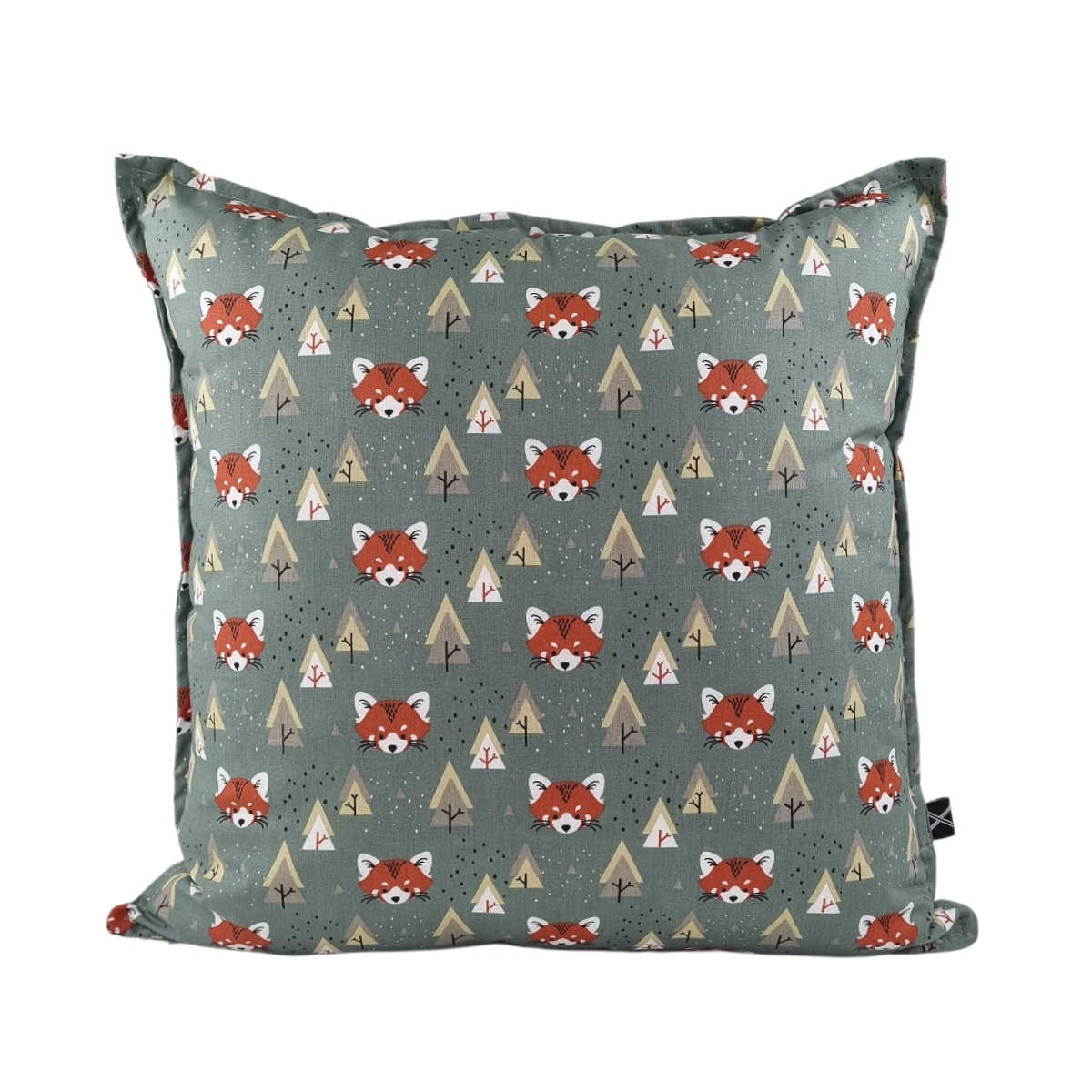 GIBBI Cushion 45x45 Green with Fox and Trees