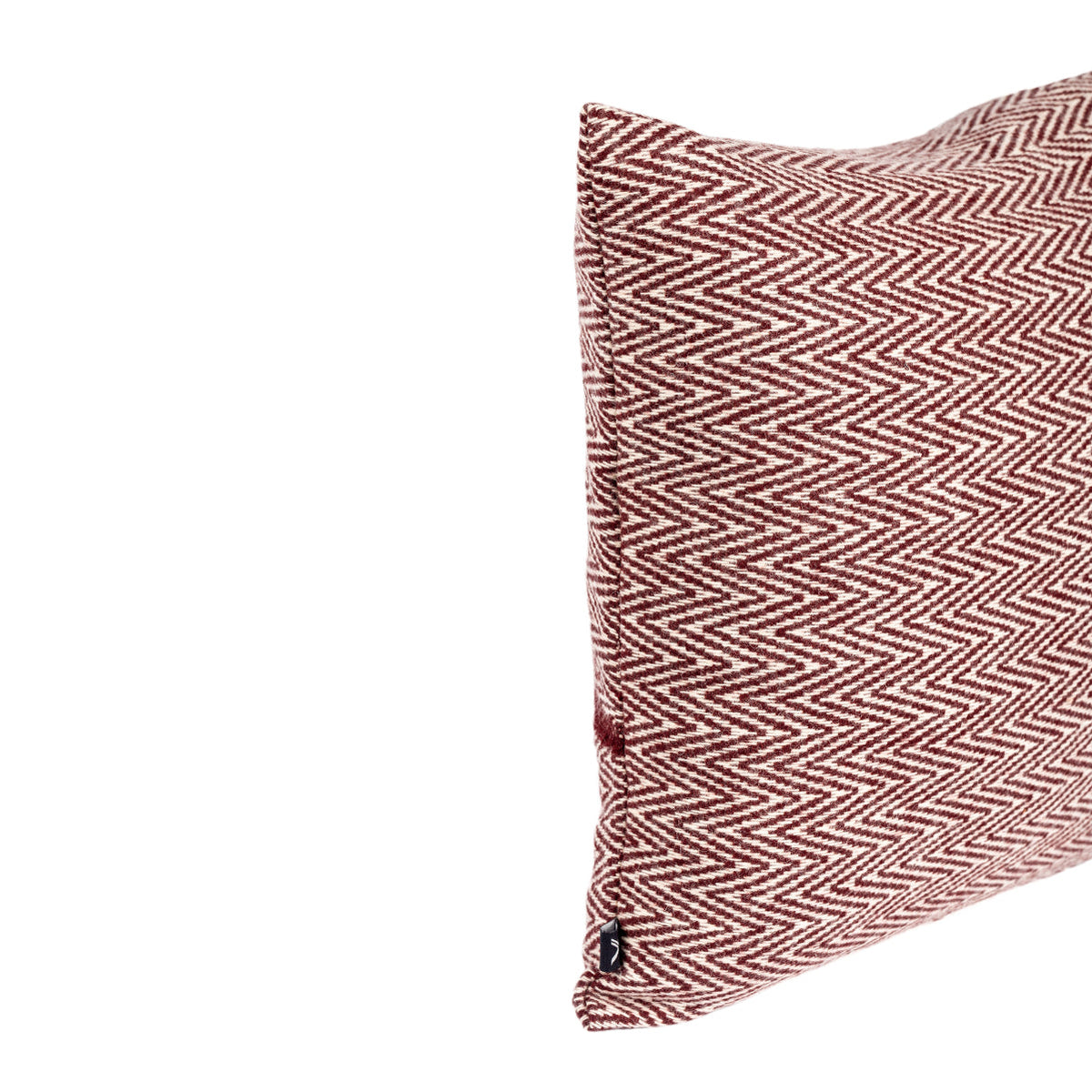 Almofada HEMMEK 45x45 Lã Bordeaux em padrão espinha