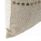 Almofada JIDDI 38x58 Castanho com Taxas Douradas - KUXIN // Home Fashion