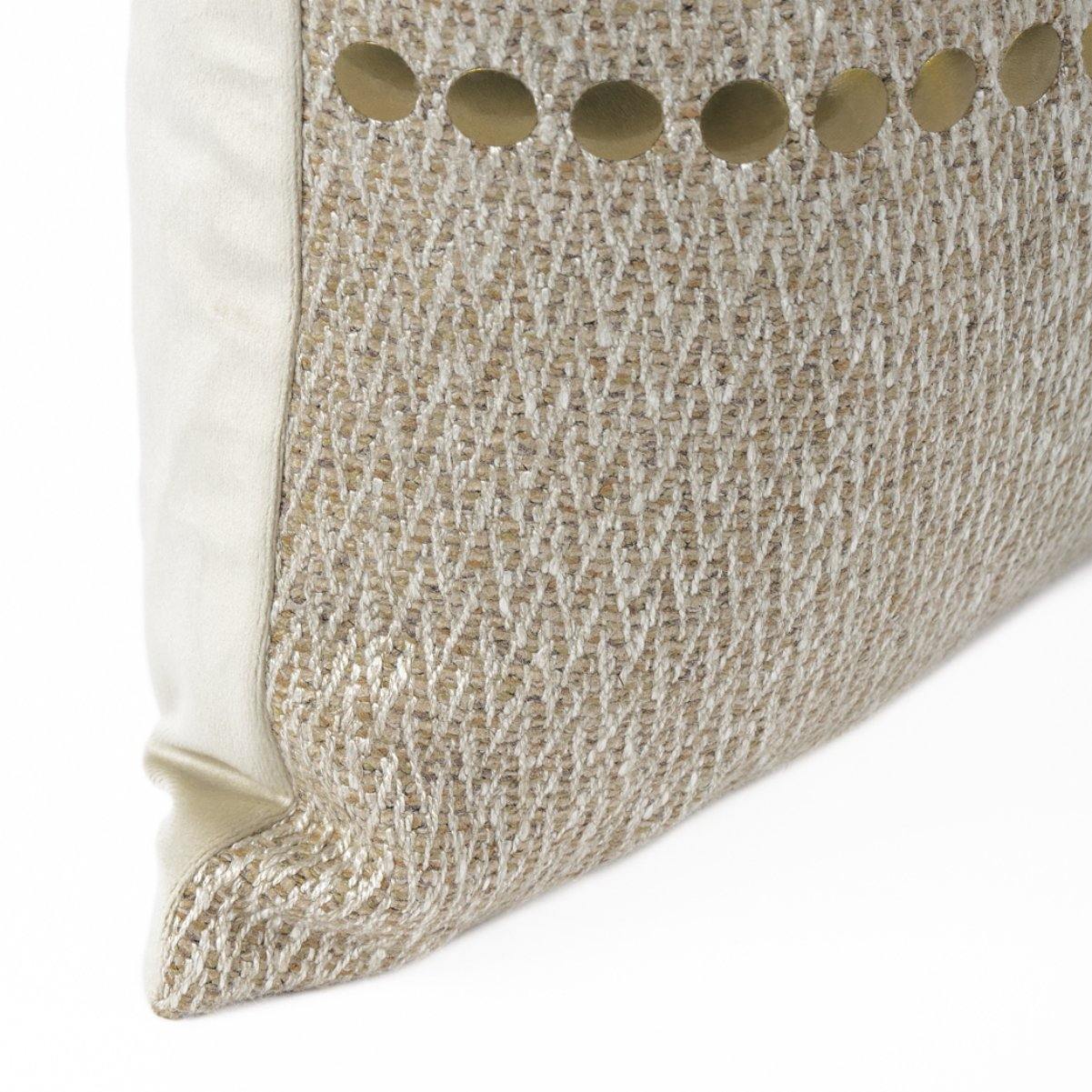 Almofada JIDDI 38x58 Castanho com Taxas Douradas - KUXIN // Home Fashion