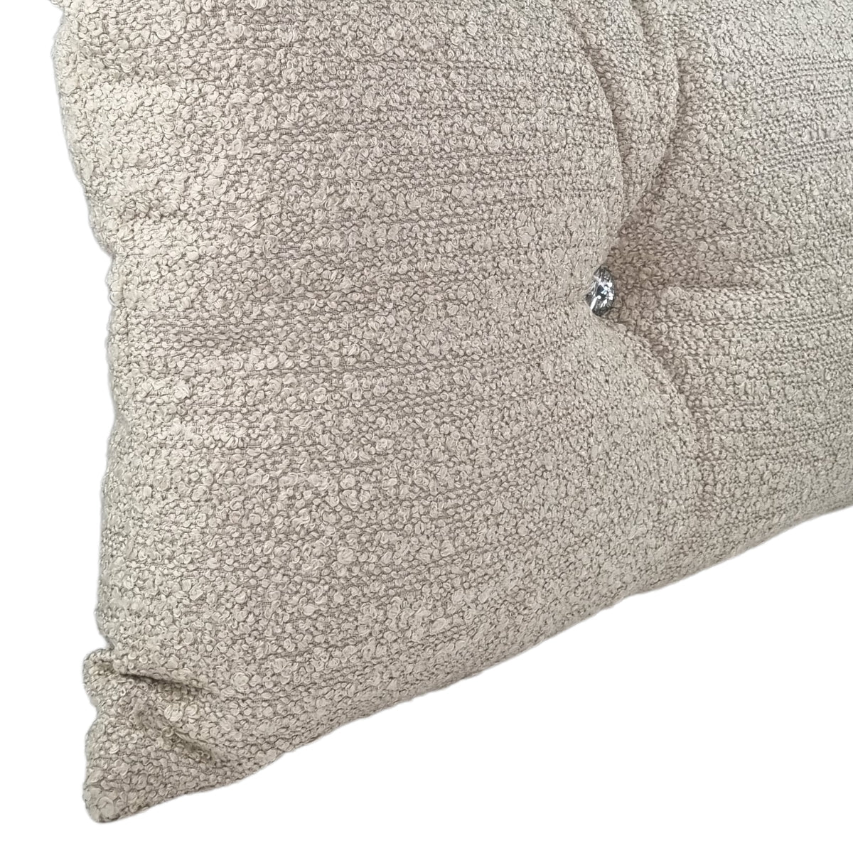 Almofada JIDDI 40x60 Linho Bege com botão em Cristal