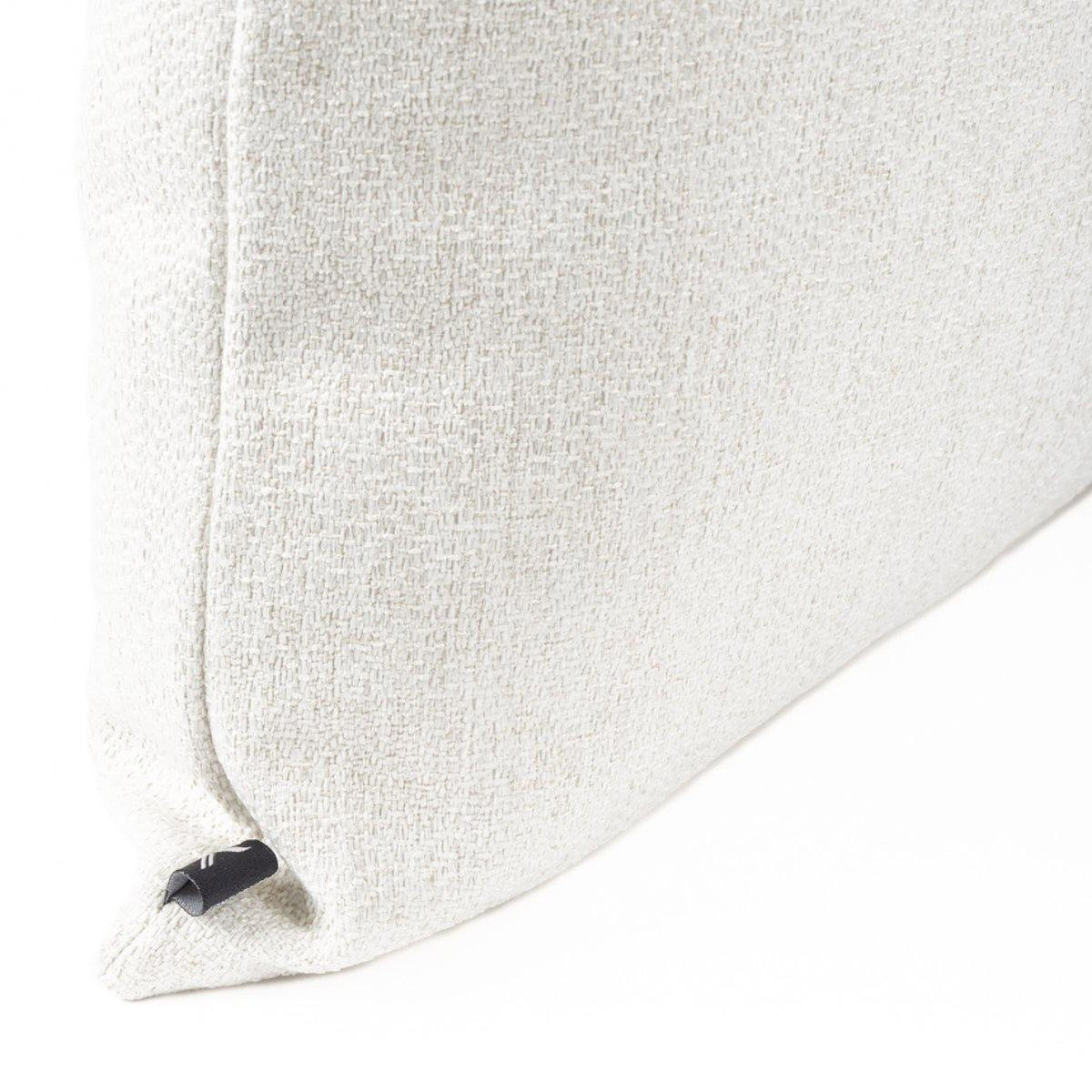 Almofada JIDDI 50x50 Linho Branco com Vivo Dourado - KUXIN // Home Fashion
