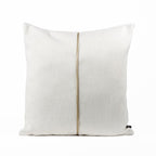 Almofada JIDDI 50x50 Linho Branco com Vivo Dourado - KUXIN // Home Fashion