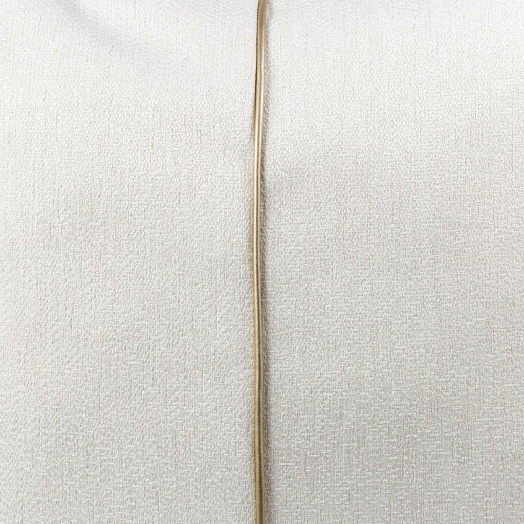 Almofada JIDDI 50x50 Linho Branco com Vivo Dourado - KUXIN // Home Fashion