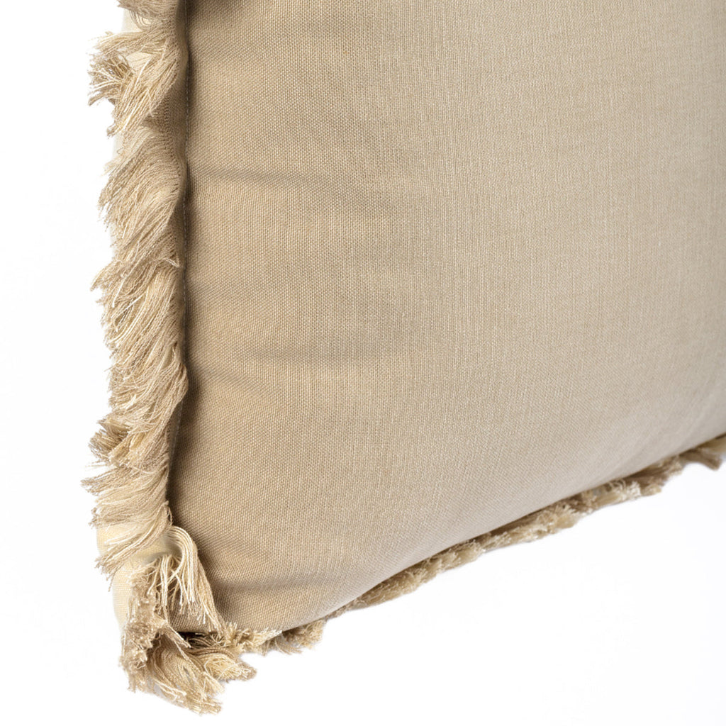 KULURI 45x45 Cotton Cushion in 2 Beige Tones with Fringe | ❤️ @casaparanos