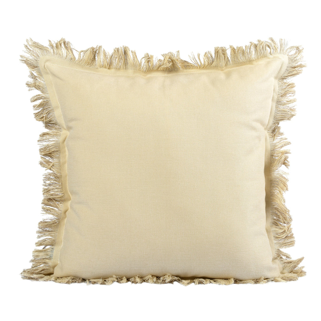 KULURI 45x45 Cotton Cushion in 2 Beige Tones with Fringe | ❤️ @casaparanos