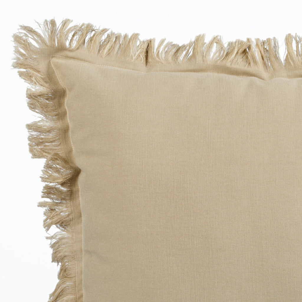 KULURI 45x45 Cotton Cushion in 2 Beige Tones with Fringe | ❤️ @casaparanos