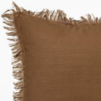 Cushion KULURI 45x45 Cotton in 2 Beige and Brown Tones with Fringe | ❤️ @casaparanos