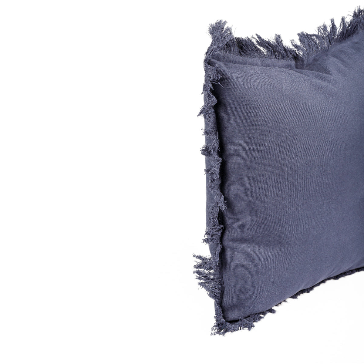 Almofada KULURI 45x45 Algodão Azul Escuro com Franja