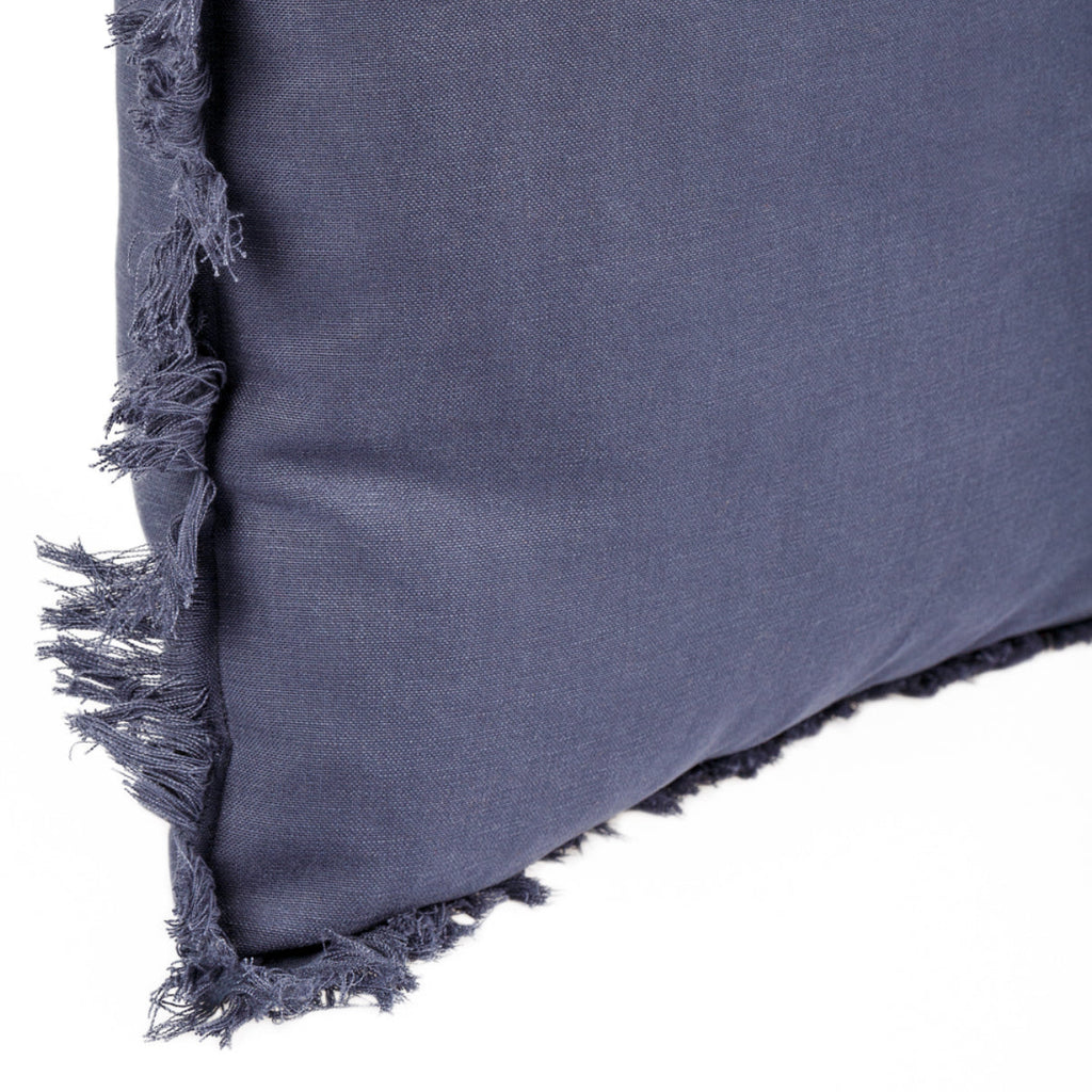 Almofada KULURI 45x45 Algodão Azul Escuro com Franja