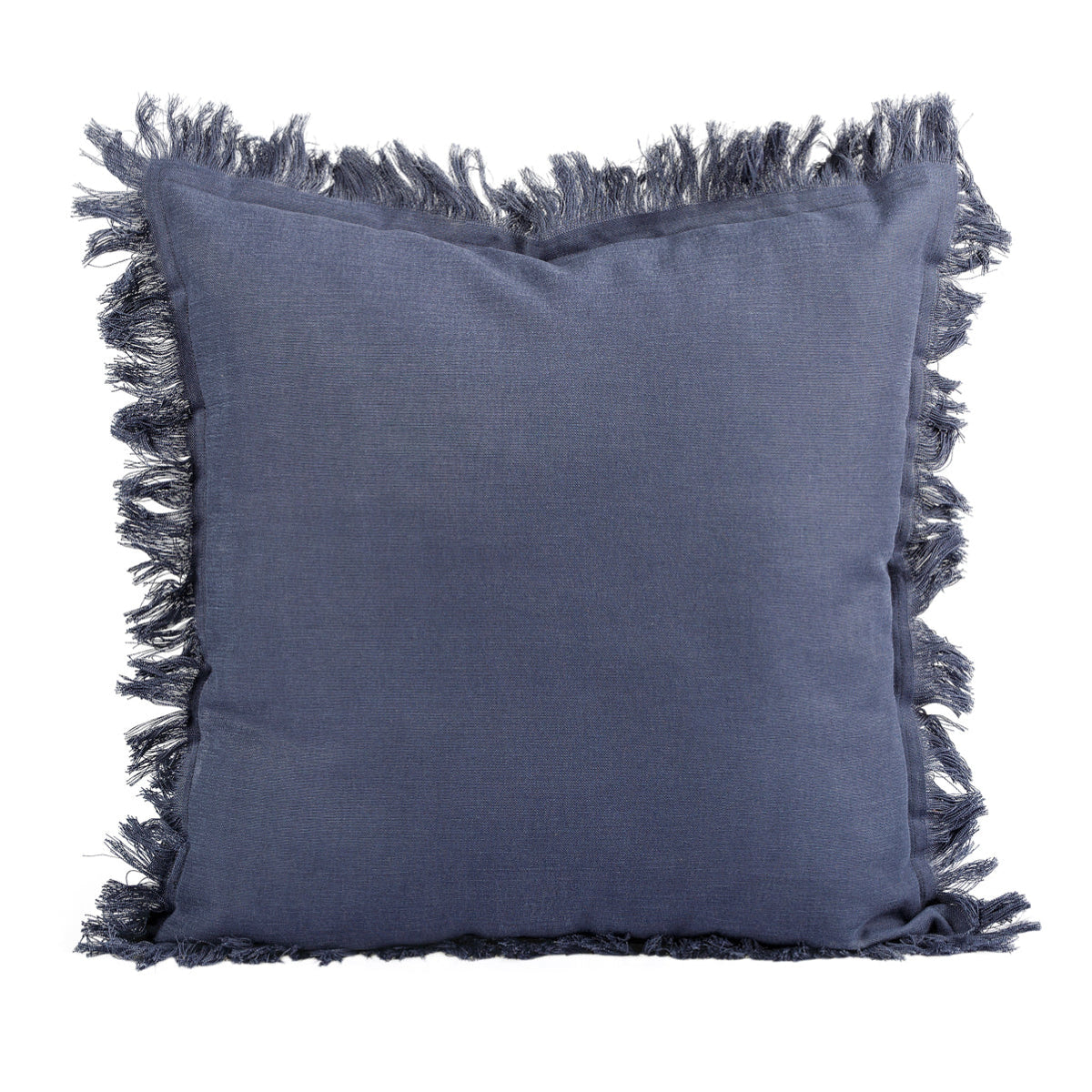 Almofada KULURI 45x45 Algodão Azul Escuro com Franja