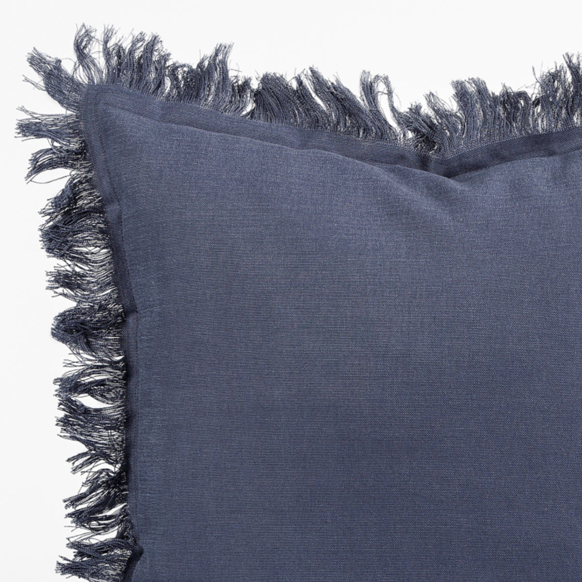Almofada KULURI 45x45 Algodão Azul Escuro com Franja