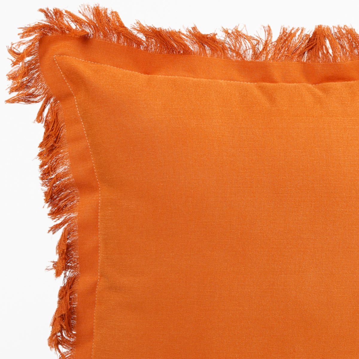 Almofada KULURI 45x45 Algodão Laranja com Franja