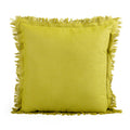Cushion KULURI 45x45 Mustard Green Cotton with Fringe | ❤️ @martacyrnecarvalho