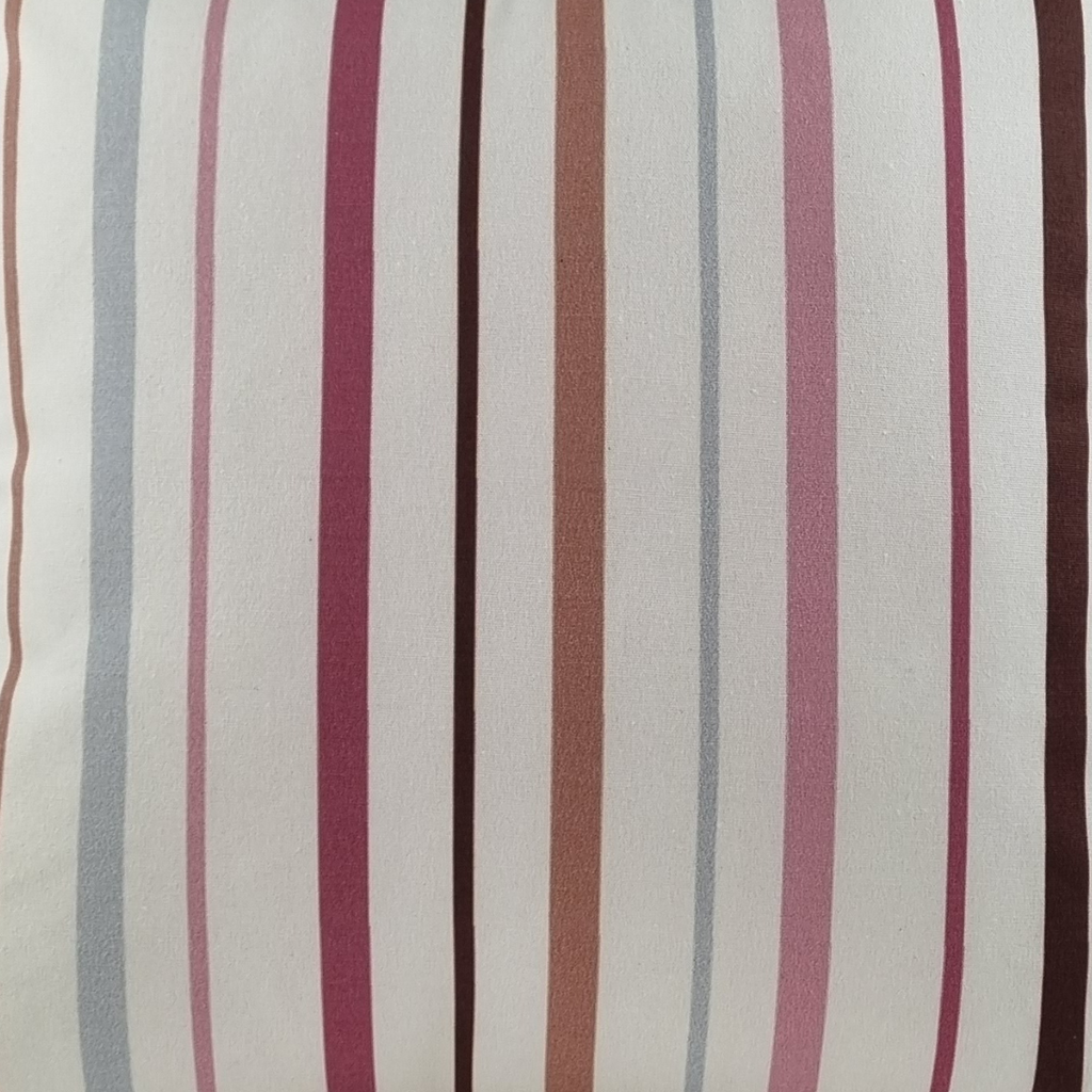 KULURI Cushion 45x45 Purple, Brown and Blue Stripes with Purple Edge