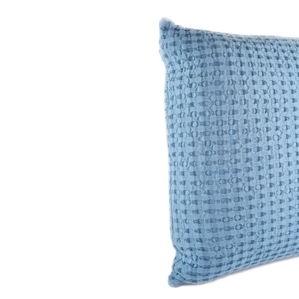 KULURI Cushion 50x50 Light Blue Cotton with Honeycomb